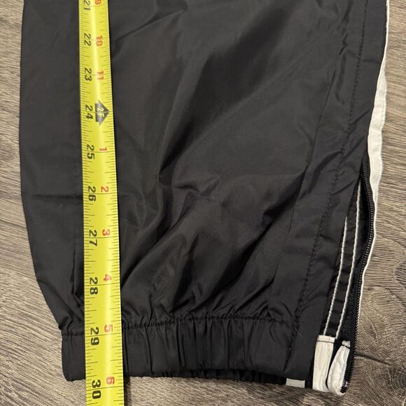 Vintage Adidas Pants Sz Small Black Nylon Track Windbreaker 3 Stripe 90s unisex - Picture 6 of 7